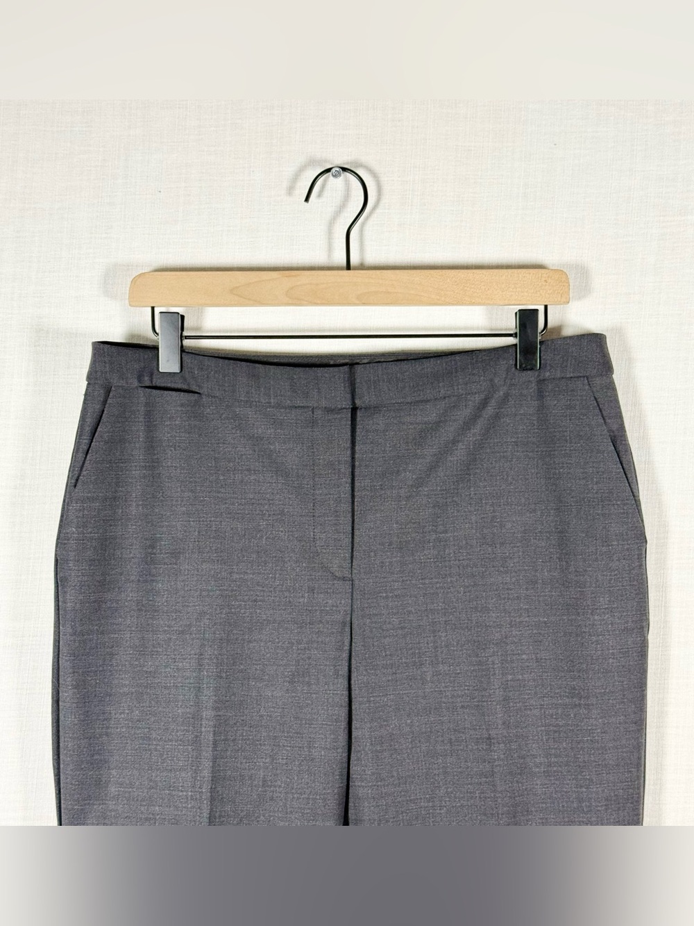 Talbots Petites Women’s 10P Dark Gray Wool Blend Stretch Ankle Dress Pants - Picture 3 of 7